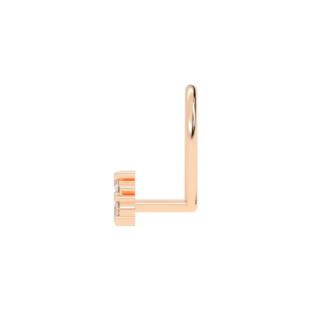 Regal Diamond Cluster Nose Pin