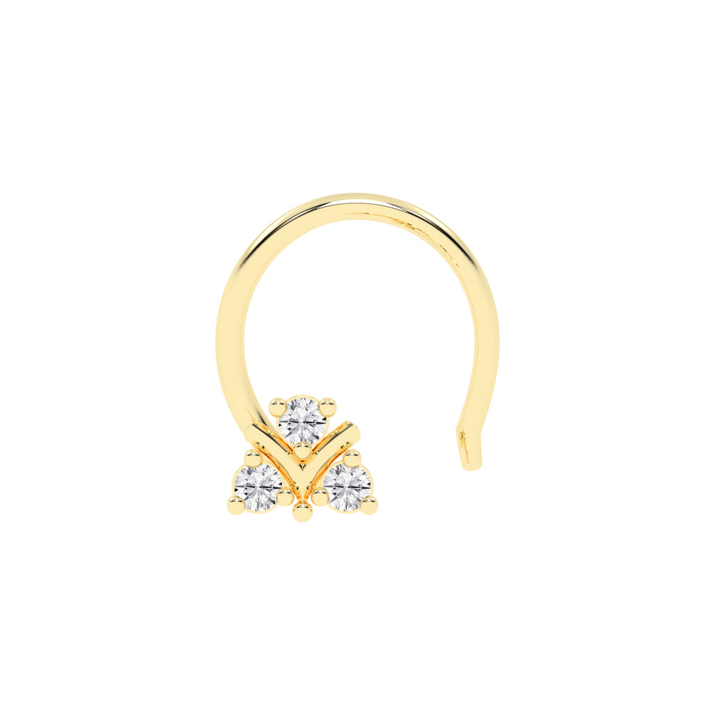 Regal Diamond Cluster Nose Pin