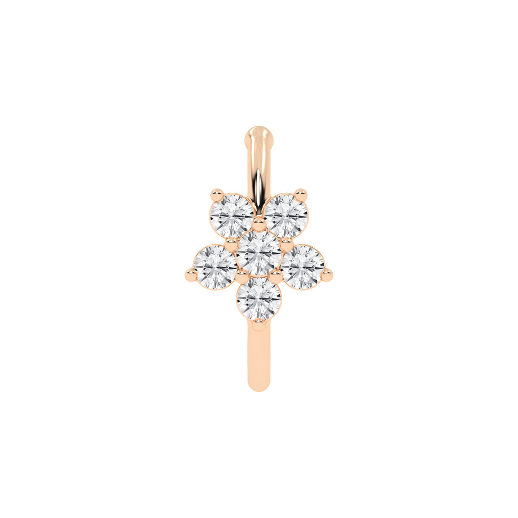 Blooming Diamond Floral Nose Pin
