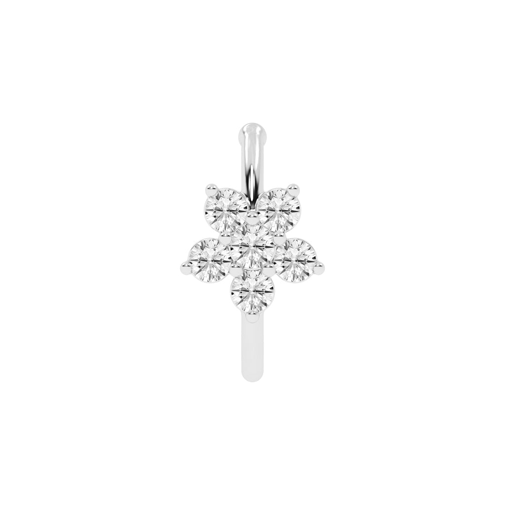 Blooming Diamond Floral Nose Pin