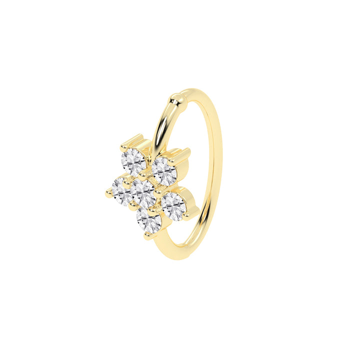 Blooming Diamond Floral Nose Pin