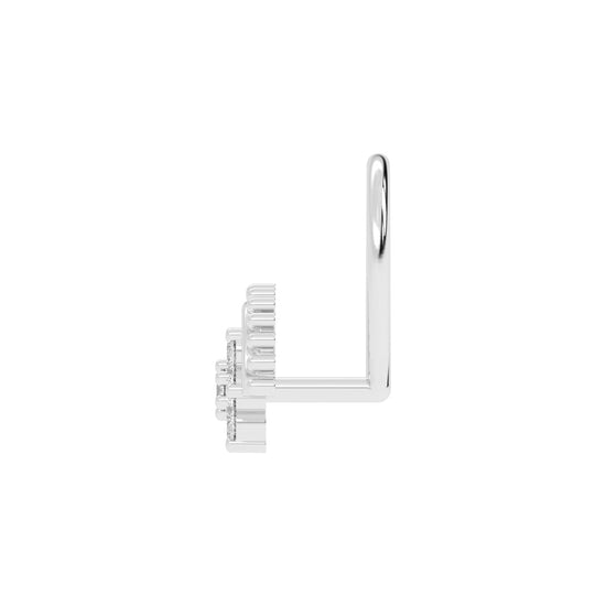 Diamond Floral Arch Nose Pin