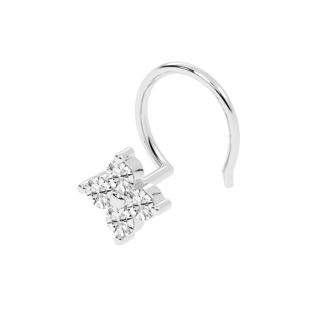Luminous Petal Bloom Nose Pin