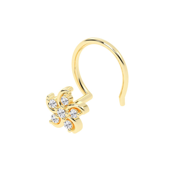Dazzling Petal Sparkle Nose Stud