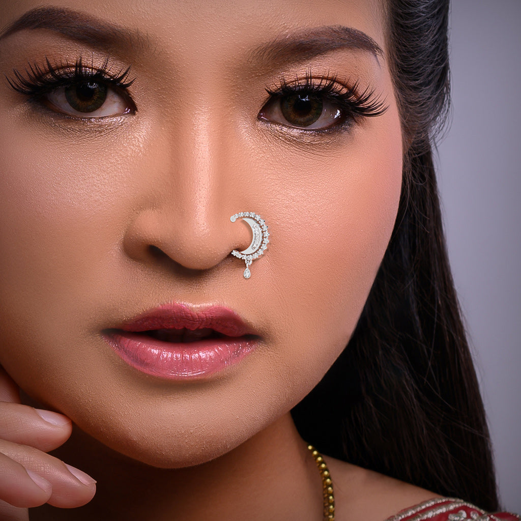 Lunar Glow Dangler Nose Pin