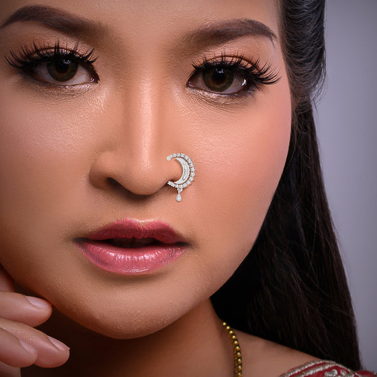 Lunar Glow Dangler Nose Pin