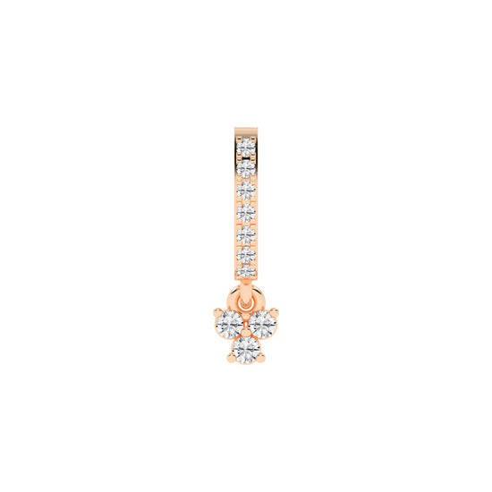 Dazzling Cluster Drop Nose Pin