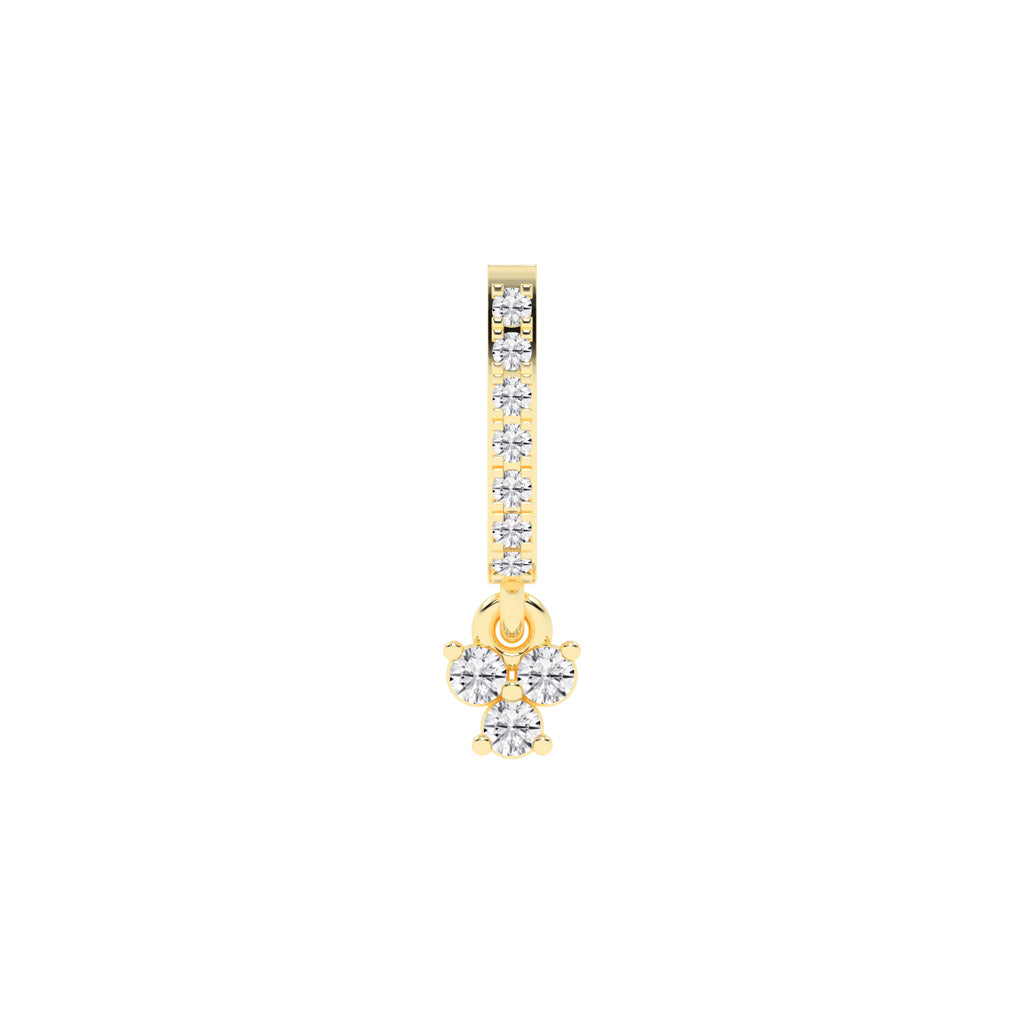 Dazzling Cluster Drop Nose Pin