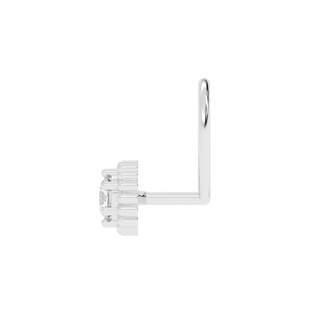 Beaded Halo Gemstone Nose Pin