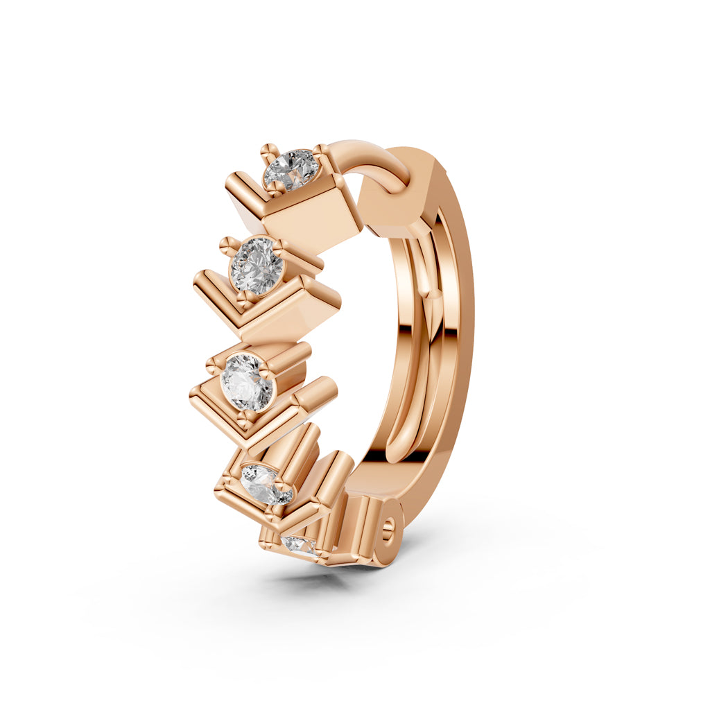 Diamond Chevron Nose Pin