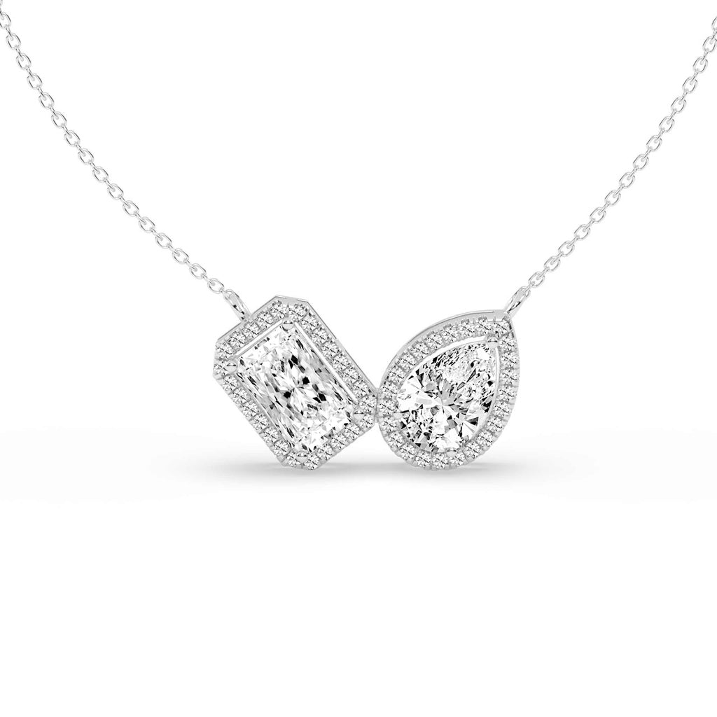 Dioris Multishape Friendly Halo Lab Diamond Pendant