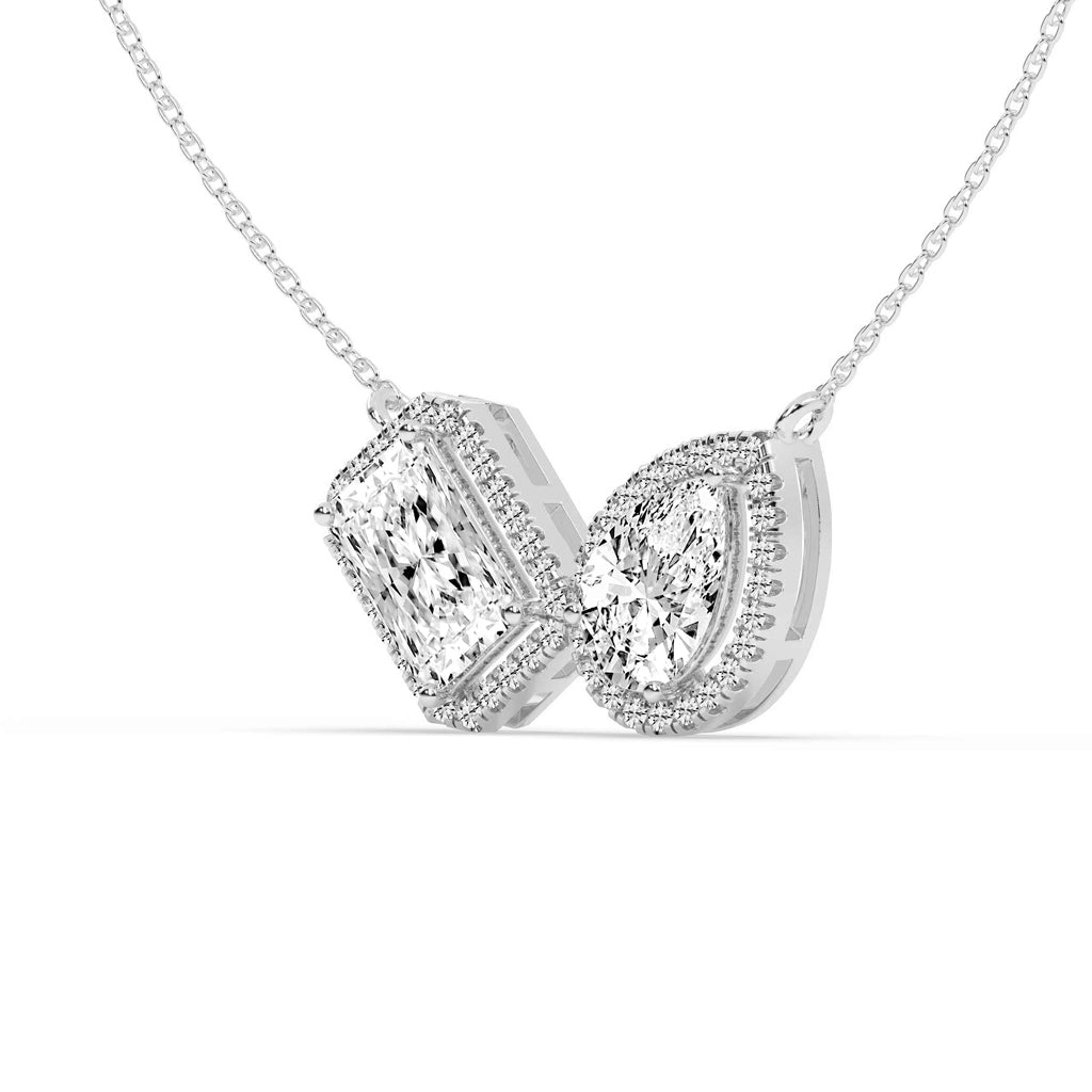 Dioris Multishape Friendly Halo Lab Diamond Pendant