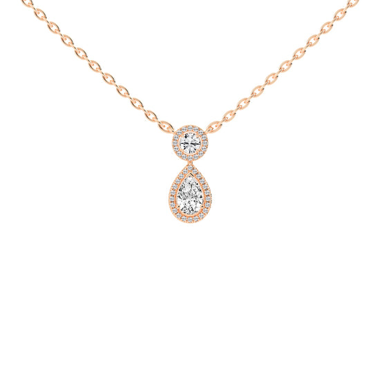 Brielle Teardrop Pear Cut Fancy Lab Diamond Pendant