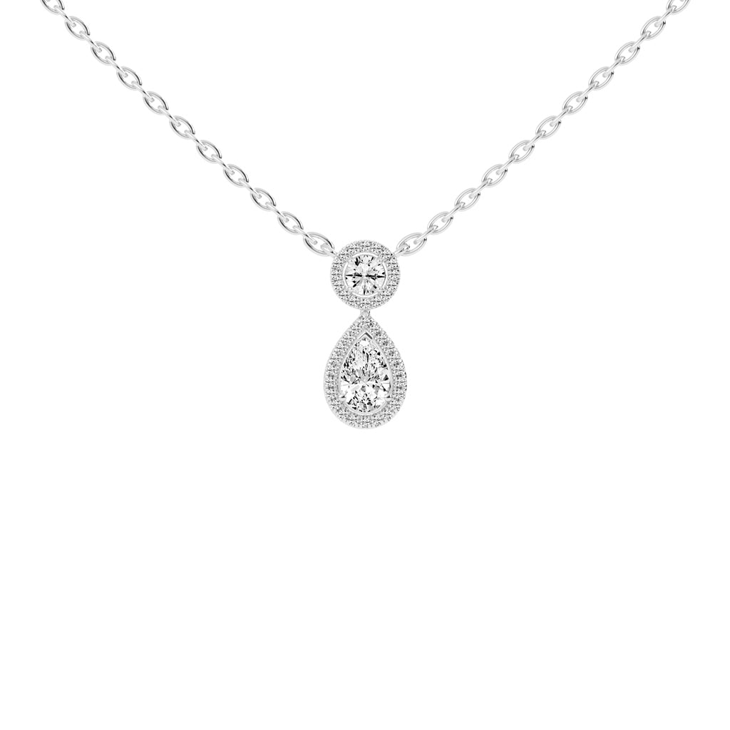 Brielle Teardrop Pear Cut Fancy Lab Diamond Pendant