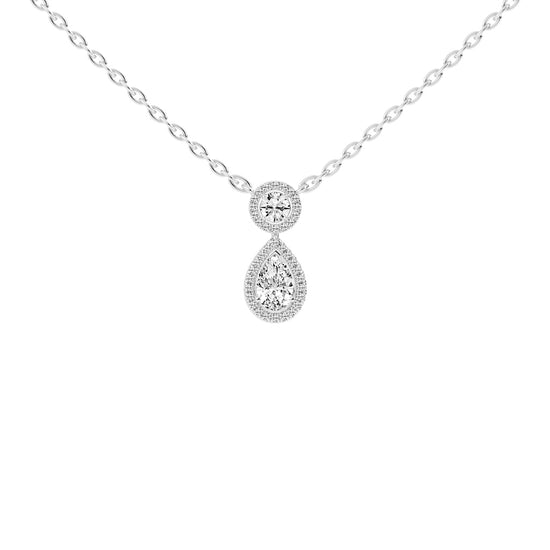 Brielle Teardrop Pear Cut Fancy Lab Diamond Pendant