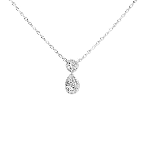 Brielle Teardrop Pear Cut Fancy Lab Diamond Pendant