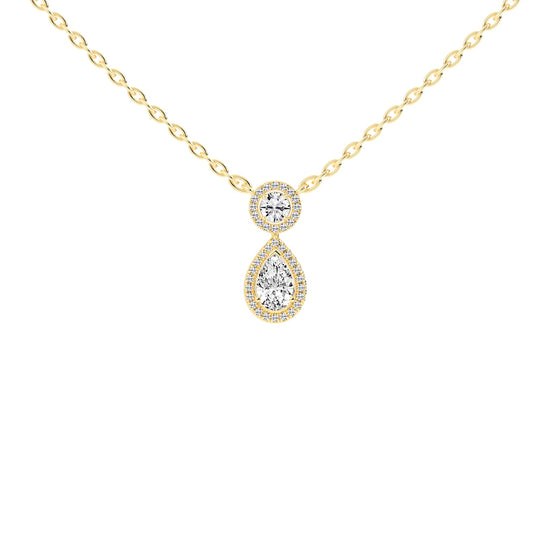 Brielle Teardrop Pear Cut Fancy Lab Diamond Pendant