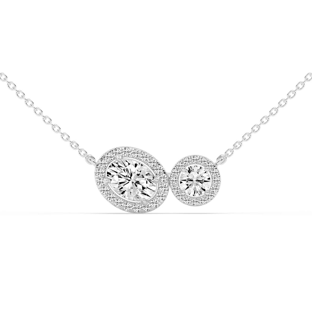 Marina Twin Style Halo Lab Diamond Pendant