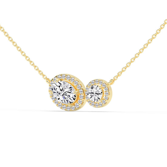 Marina Twin Style Halo Lab Diamond Pendant