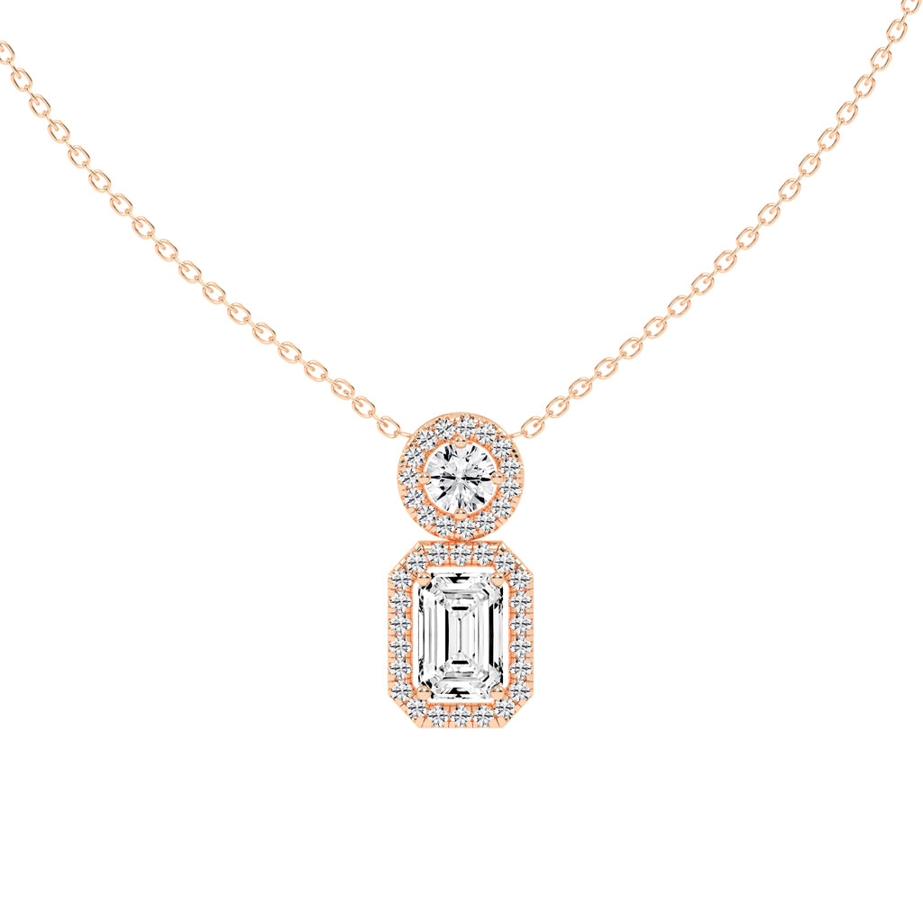 Xerina Halo Style Fancy Lab Diamond Pendant