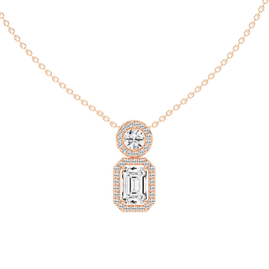 Xerina Halo Style Fancy Lab Diamond Pendant