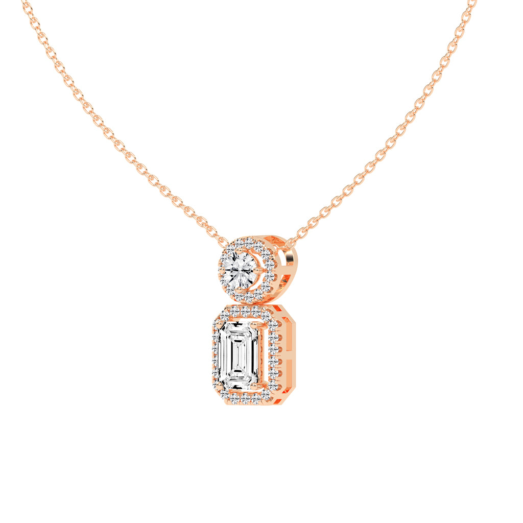 Xerina Halo Style Fancy Lab Diamond Pendant
