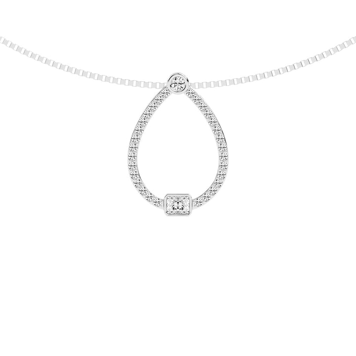 Juna Open Round Cut Delicate Lab Diamond Pendant