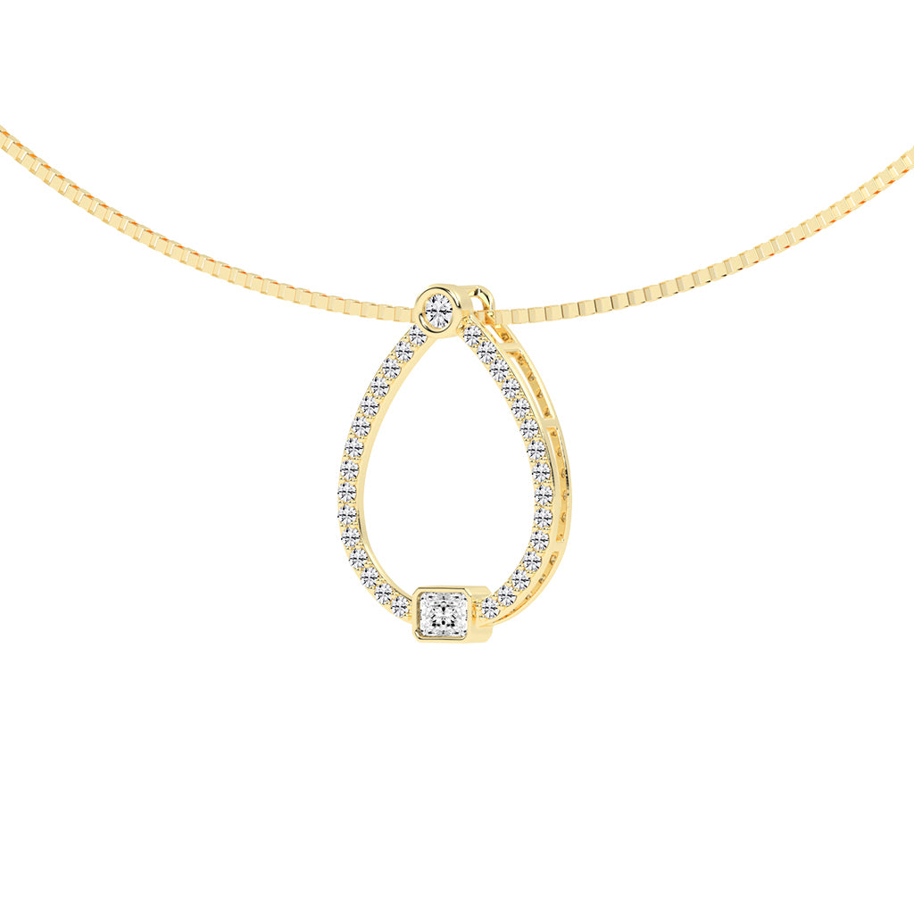 Juna Open Round Cut Delicate Lab Diamond Pendant