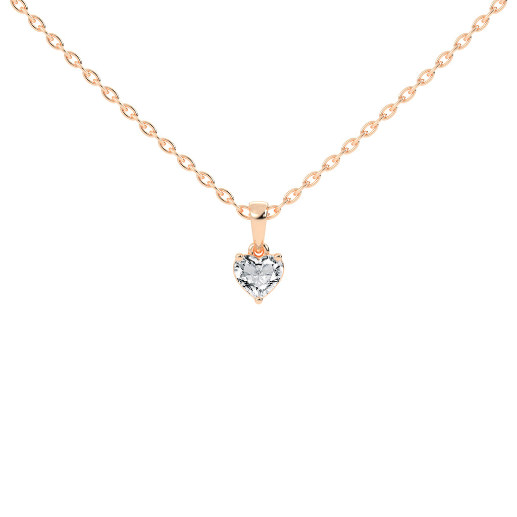 Serenity heart cut solitaire lab diamond Pendant