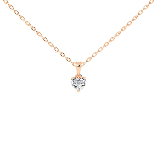 Serenity heart cut solitaire lab diamond Pendant