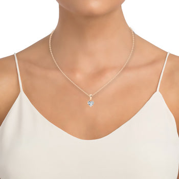 Serenity heart cut solitaire lab diamond Pendant