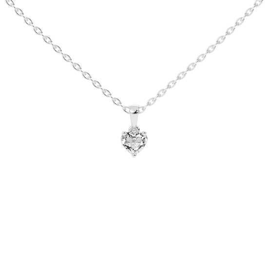 Serenity heart cut solitaire lab diamond Pendant