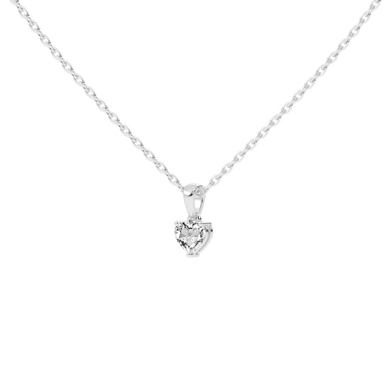 Serenity heart cut solitaire lab diamond Pendant