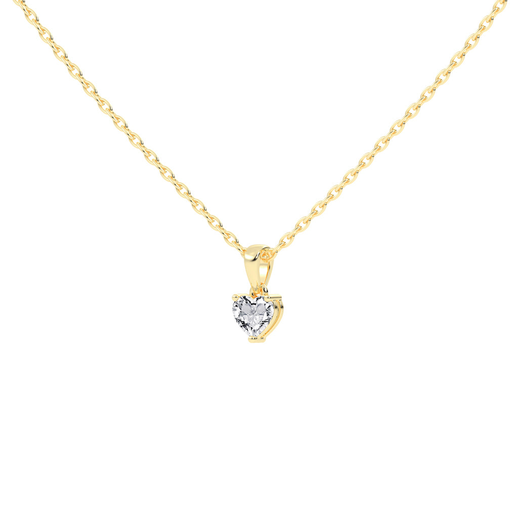 Serenity heart cut solitaire lab diamond Pendant