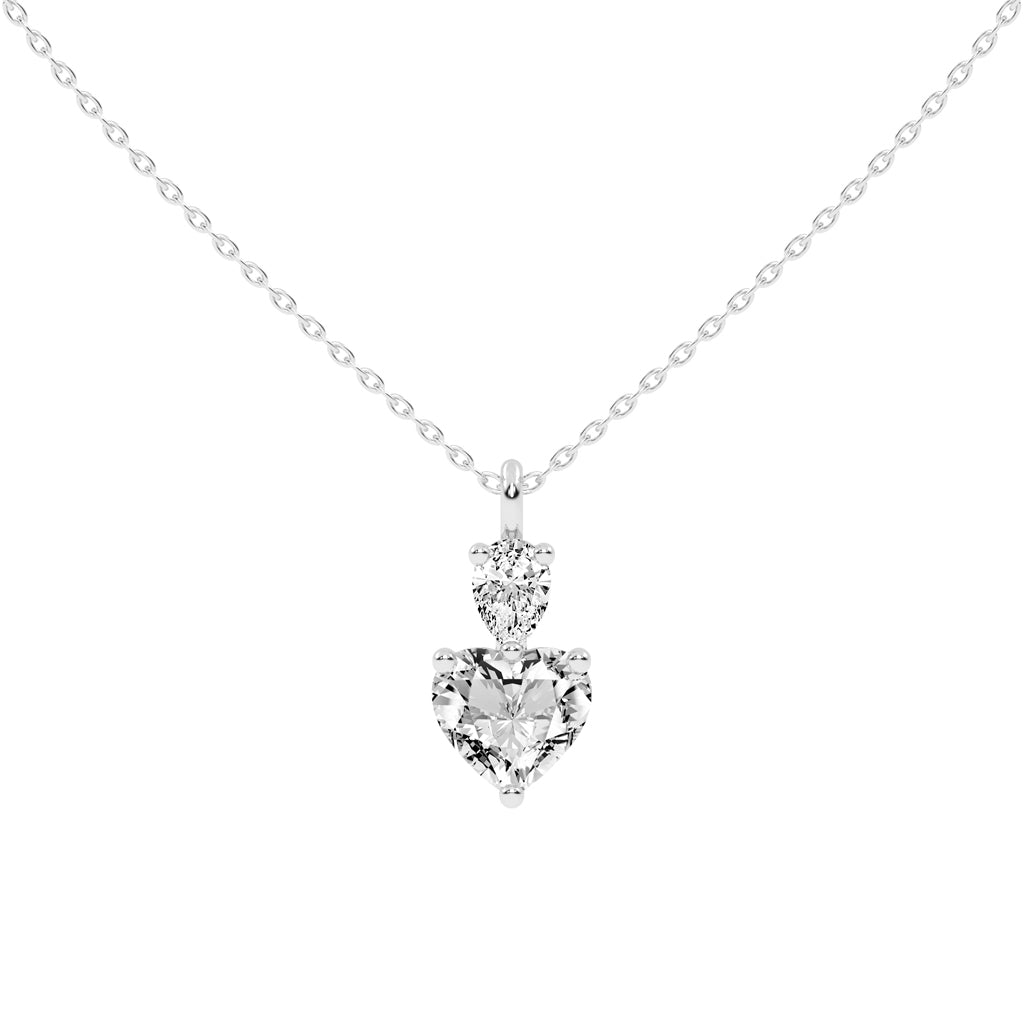Nobility three prong Multishape solitaire lab diamond Pendant
