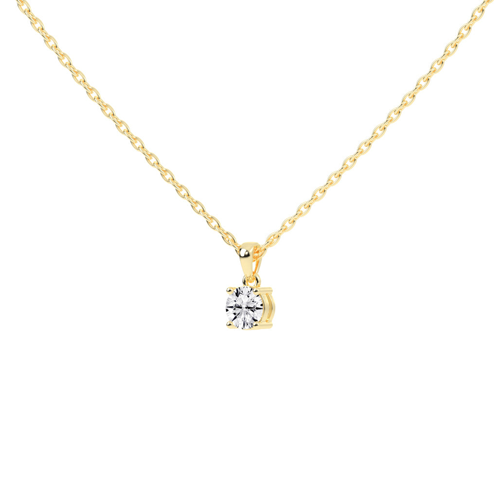 Divinity round cut solitaire lab diamond Pendant