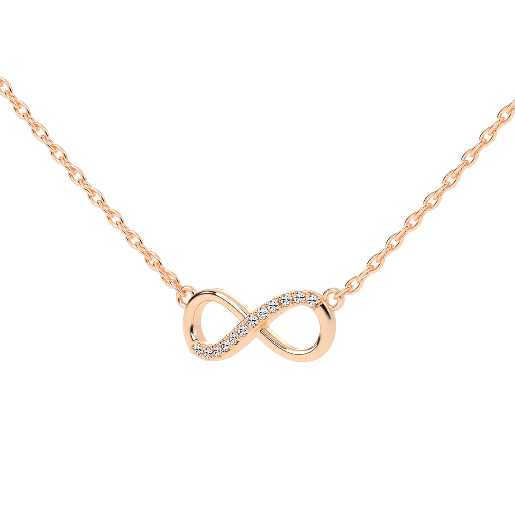 Ravella Infinity round cut casual lab diamond Pendant