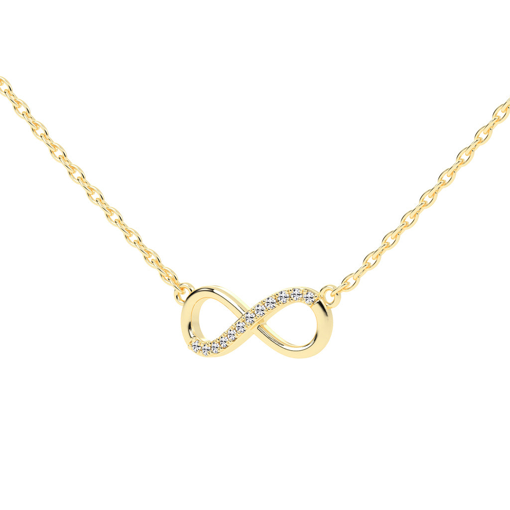 Ravella Infinity round cut casual lab diamond Pendant