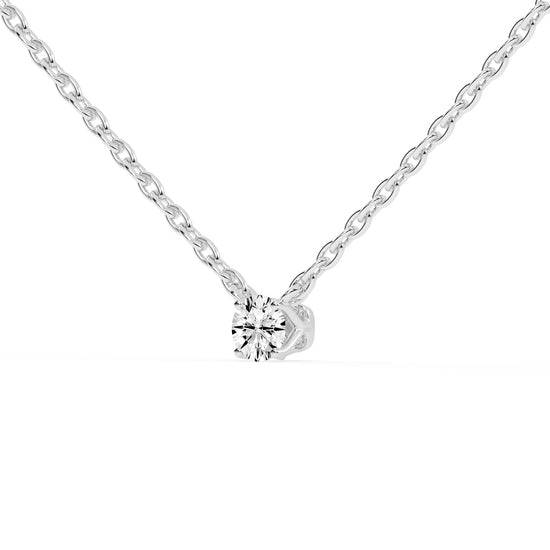 0.50 Ct Round Shape Gold Solitaire Pendants