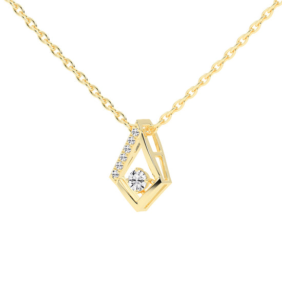 Adele Geometric Round Cut Delicate Lab Diamond Pendant