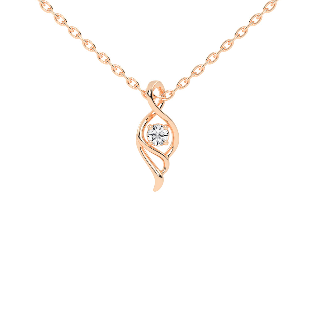 Sylvi Round Cut Geomwtric Delicate Lab Diamond Pendant