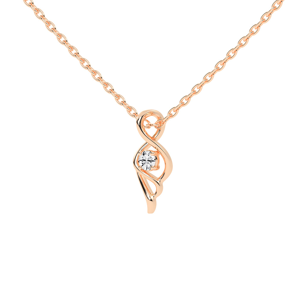 Sylvi Round Cut Geomwtric Delicate Lab Diamond Pendant