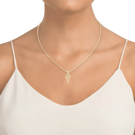 Sylvi Round Cut Geomwtric Delicate Lab Diamond Pendant