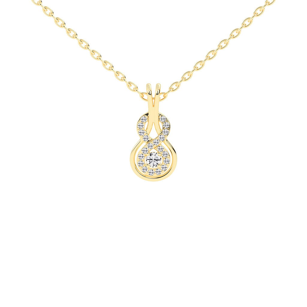 Adele Infinity Round Cut Delicate Lab Diamond Pendant
