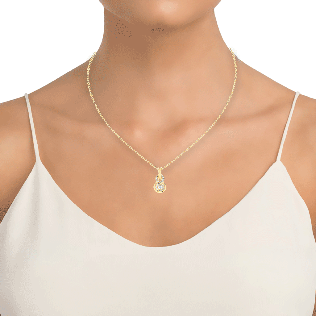 Adele Infinity Round Cut Delicate Lab Diamond Pendant