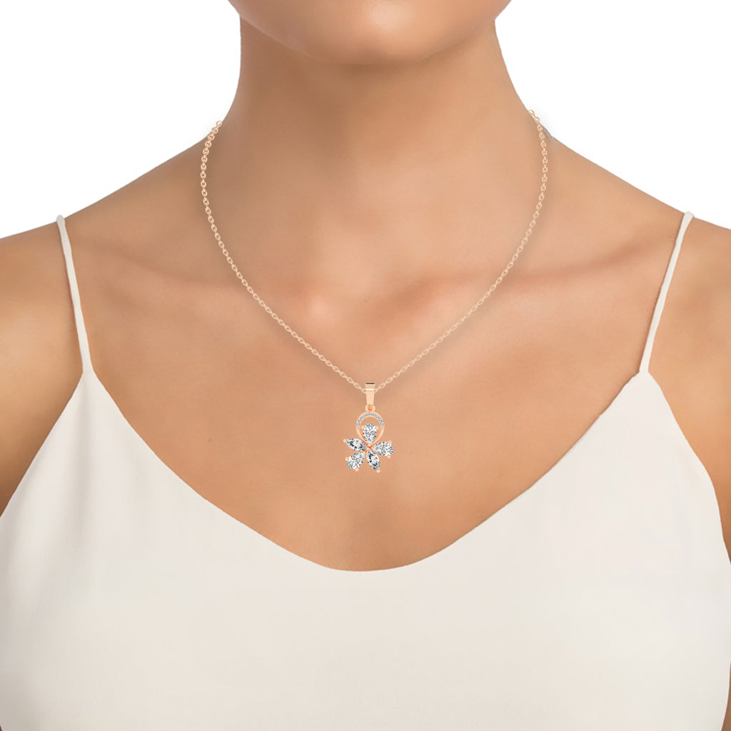 Jasmine Benevent Marquise Cut Fancy Lab Diamond Pendant