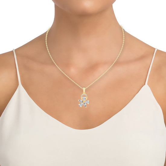 Jasmine Benevent Marquise Cut Fancy Lab Diamond Pendant