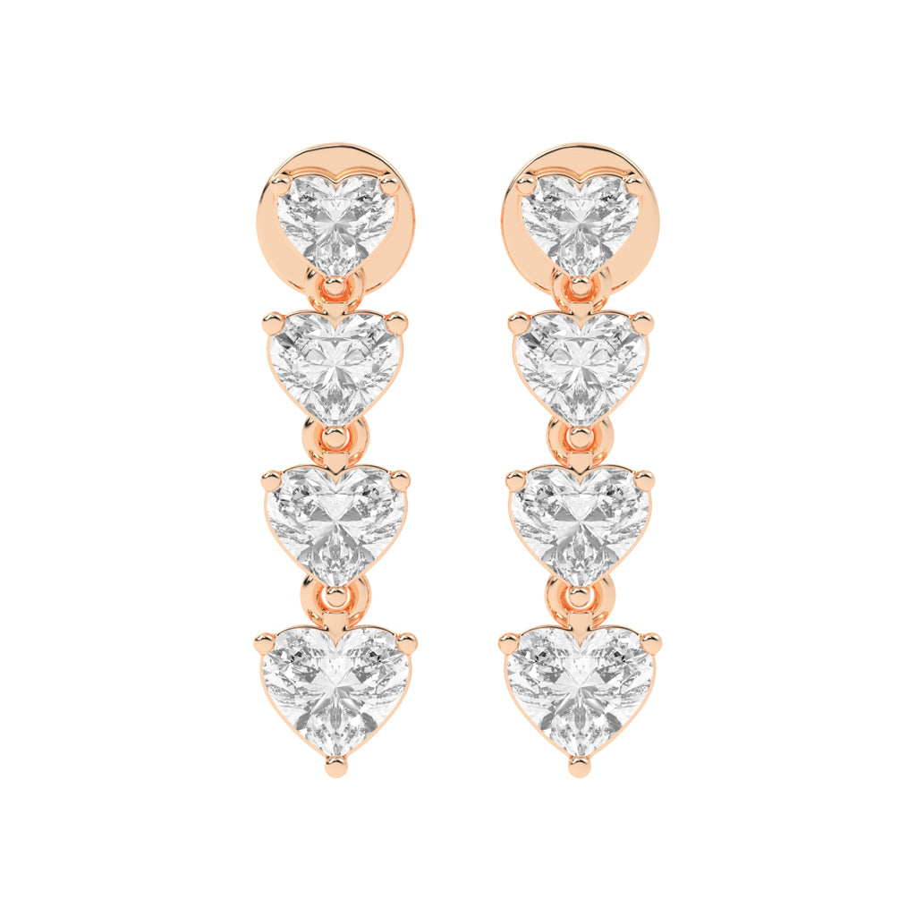2Ct Round Shape Yellow Gold Solitaire Studs Earrings