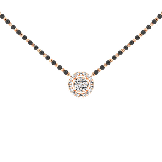 0.50Ct Round Shape Delicate Mangalsutra