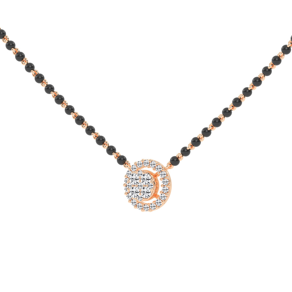 0.50Ct Round Shape Delicate Mangalsutra
